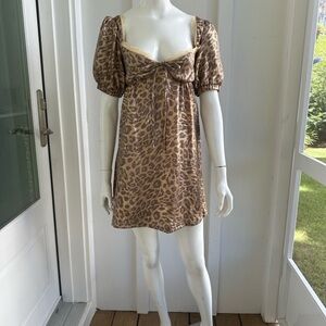 Bailey Rose Leopard Print Open-Back Dress